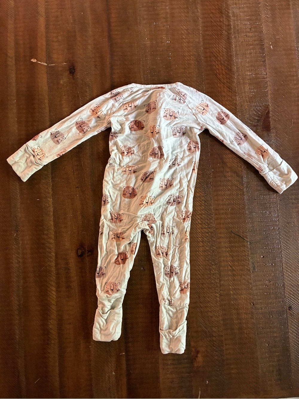 Leopard Animal-Print Baby Bamboo Footie Pajamas with Double Zipper - Picture 4 of 4